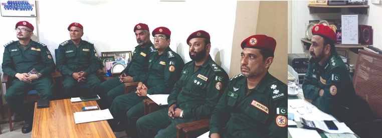 سیالکوٹ: ریجنل ایمرجنسی آفیسر گوجرانوالہ نے ریسکیو آفیسرز کی گزشتہ 6ماہ کی کارکردگی کا جائزہ لیا
