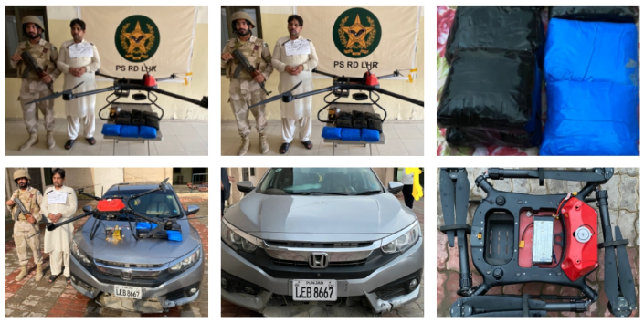 ڈرون کے ذریعے منشیات اسمگلنگ کرنیوالے گروہ کا کارندہ گرفتار