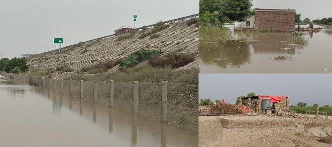 اوچ شریف: دریائے ستلج سیلاب، تباہ کاریاں جاری، زمیندارہ بند ٹوٹنے سے متعدد بستیاں زیرآب