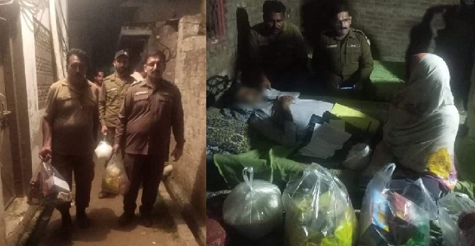 سیالکوٹ: پولیس کا انسانی خدمت کا مشن،ضرورت مند خاتون کے گھر راشن پہنچادیا