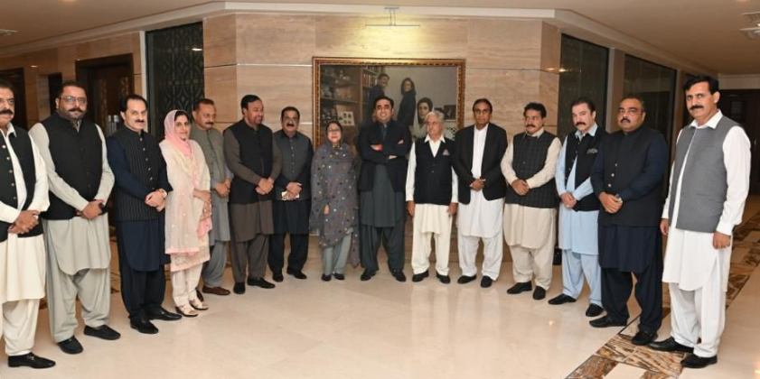 بلاول سے پی پی پی آزاد کشمیر کے رہنماؤں کی ملاقات