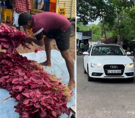 کسان کی لگژی گاڑی اوڈی اے 4 میں سبزی بیچنے کی ویڈیو وائرل