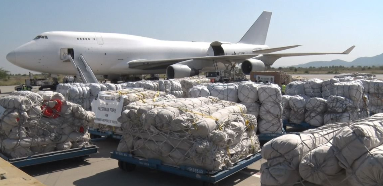 فلسطینیوں کے لئے پاکستانی امداد ی سامان مصر پہنچ گیا