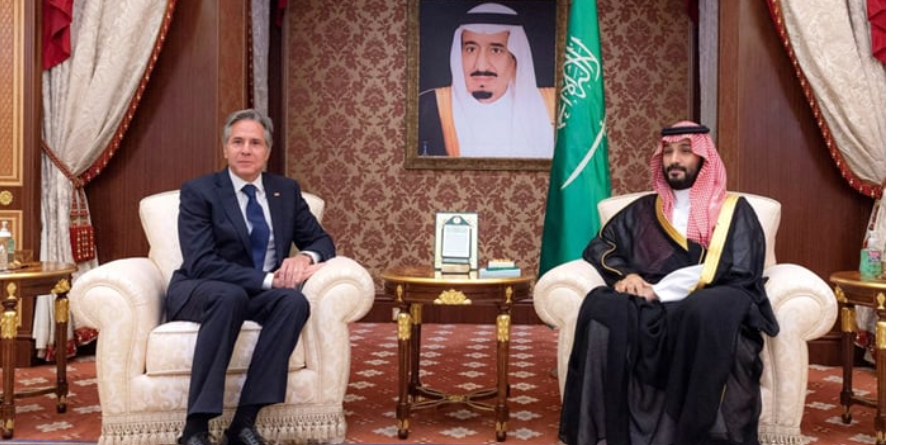 امریکی وزیر خارجہ کی سعودی ولی عہد سے ملاقات