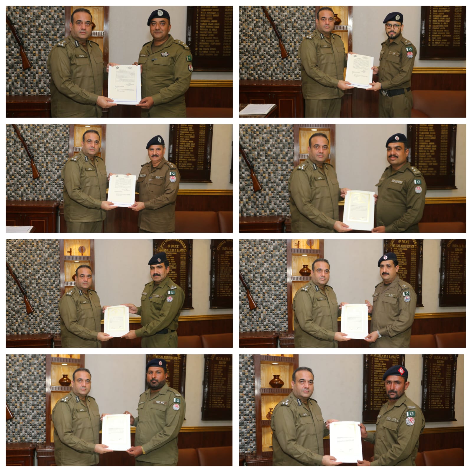 آرپی او آفس فیصل آباد میں تقریب تقسیم انعامات کا انعقاد۔