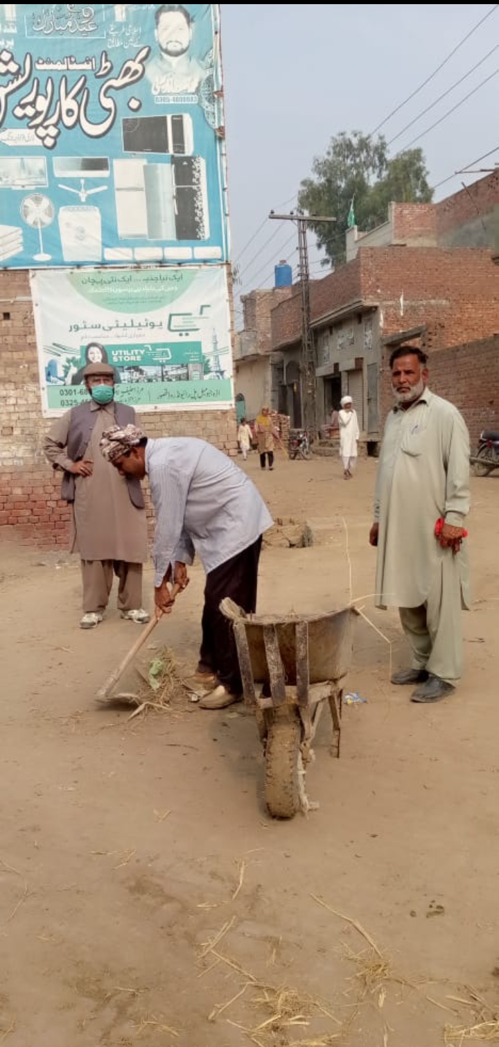 یونین کونسل کی سطح پہ صفائی ستھرائی کا کام جاری