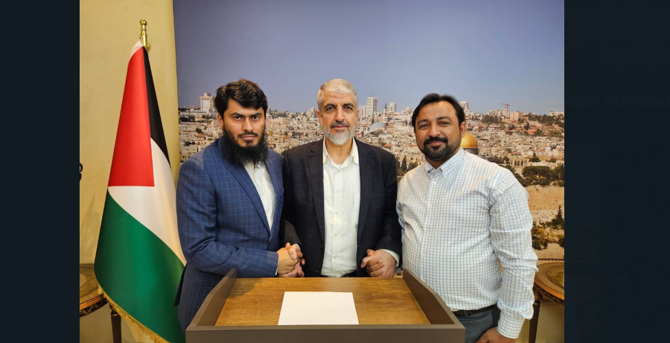 مرکزی مسلم لیگ کے وفد کی فلسطینی رہنما خالد مشعل سے قطر میں  ملاقات