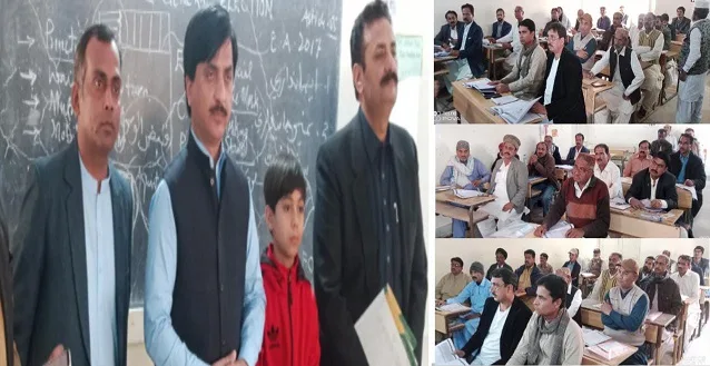 ٹھٹھہ :ڈسٹرکٹ الیکشن کمشنرکا پریزائیڈنگ آفیسرز کی جاری ٹریننگ کادورہ