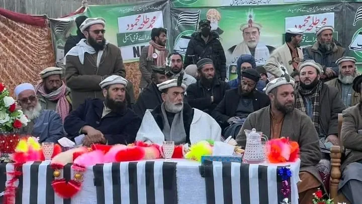 چترال، این اے ون کے امیدوار طلحہ محمود کا پی ٹی آئی امیدوار کے آبائی حلقے میں پاور شو