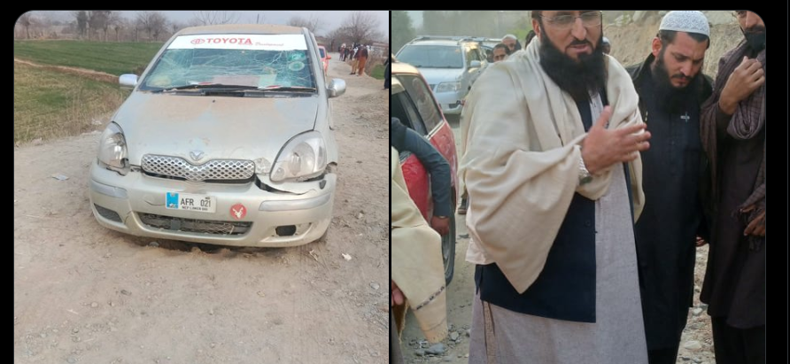 باجوڑ، جے یو آئی امیدوارقا ری خیراللہ کی گاڑی میں دھماکہ