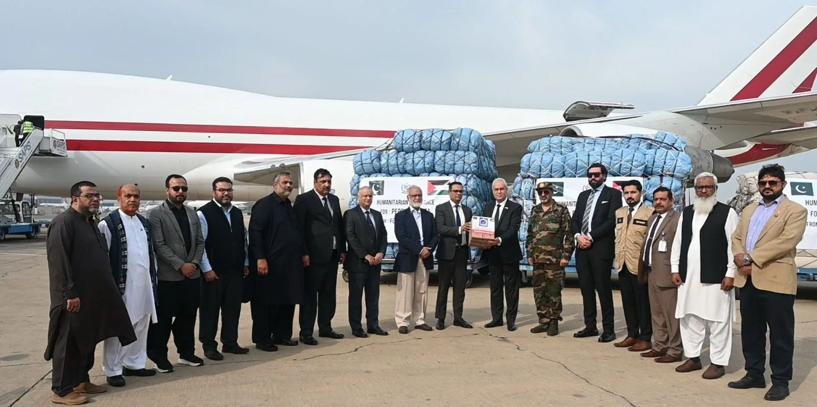 غزہ کے لئے پاکستان سے امدادی سامان کی چھٹی کھیپ روانہ