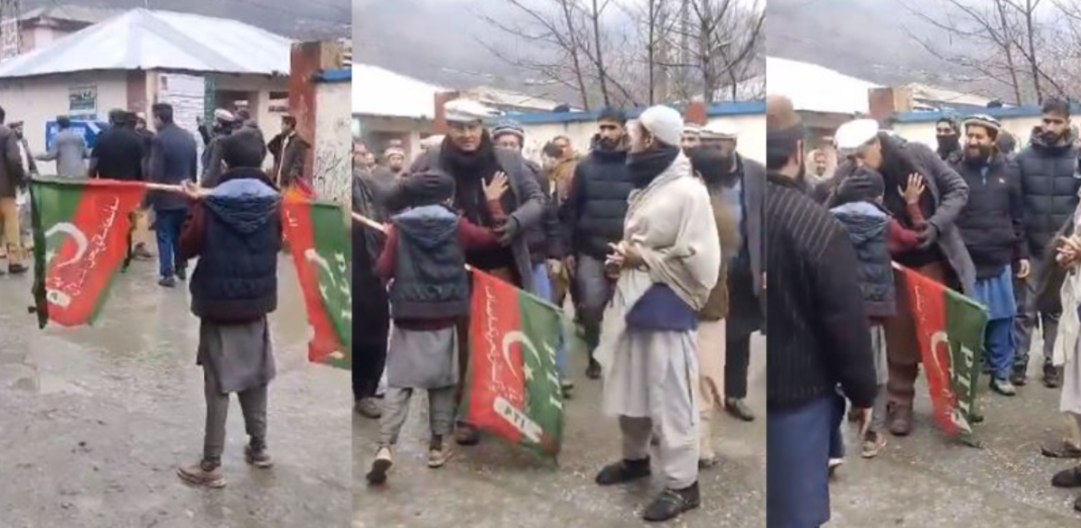 مریم نواز کے شوہر صفدر کا پی ٹی آئی جھنڈا اٹھائے ننھے بچے کو پیار،ماتھا چوما،گلے لگایا