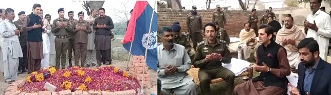 سرگودھا:صوبائی وزیر مواصلات ملک صہیب احمد بھرتھ کی شہید کانسٹیبل محسن عباس کے والدین سے ملاقات وتعزیت