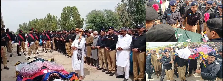 تنگوانی :شہیدپولیس اہلکارکی نمازجنازہ ادا،سرکاری اعزاز کے ساتھ سپردخاک