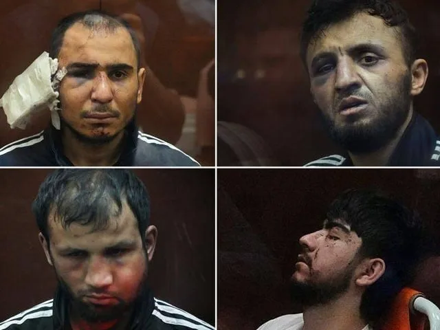 ماسکو حملے میں گرفتار چار حملہ آور عدالت میں پیش، ملزمان کا اعتراف جرم