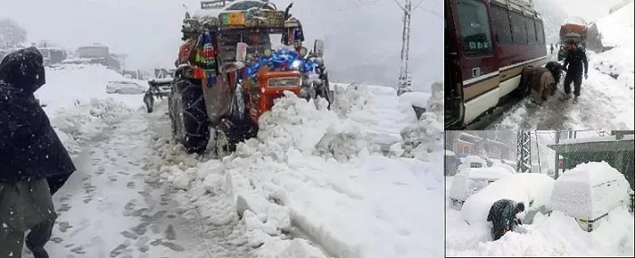 دو روز سےمسلسل بارش کے بعد چترال کے طول و عرض میں رات سے برف باری کا سلسلہ جاری