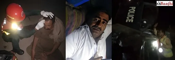 اوچ شریف :راجنپور پور کے قیدیوں کی وین،سی پیک روڈ پر کوچ کی ٹکر سے نیچے گر کرالٹ گئی،6 زخمی