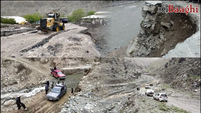 پاک افغان سرحدی علاقے” ارندو” کی سڑک دو دن کھلنے کے بعد برساتی نالہ میں طغیانی کی وجہ سے دوبارہ  بند