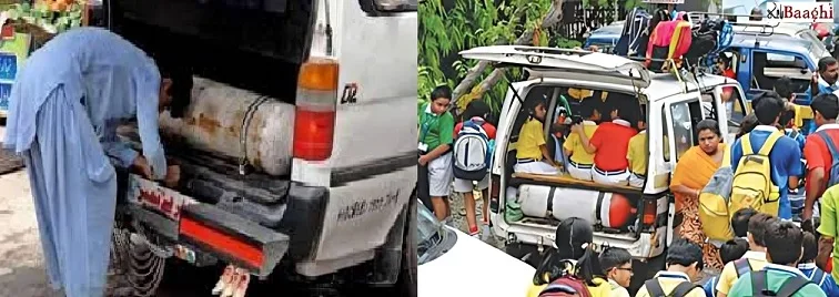 اوچ شریف:آفیسران کی مبینہ ڈیل، ایل پی جی سلنڈروں پر چلنے والی کھٹارا مسافر ویگنوں کو کھلی چھوٹ