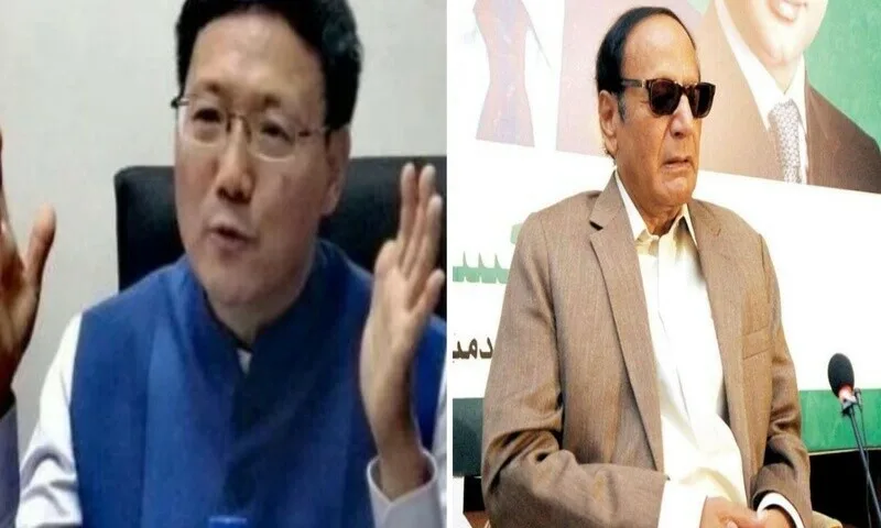 چینی قونصل جنرل  کی  چوہدری شجاعت حسین کی رہائش گاہ  پر آمد