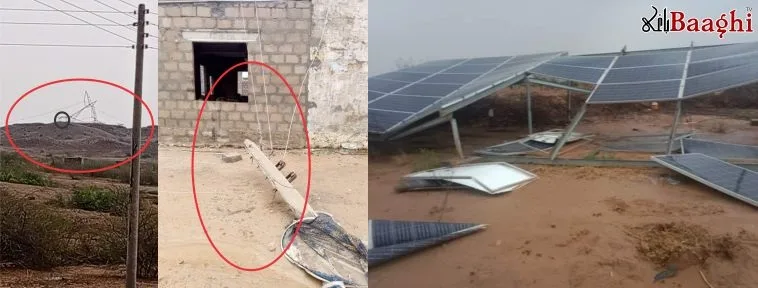 جامشورو : نوری آباد اور گردونواح میں تیز ہواؤں کے ساتھ بارش نے تباہی مچا دی