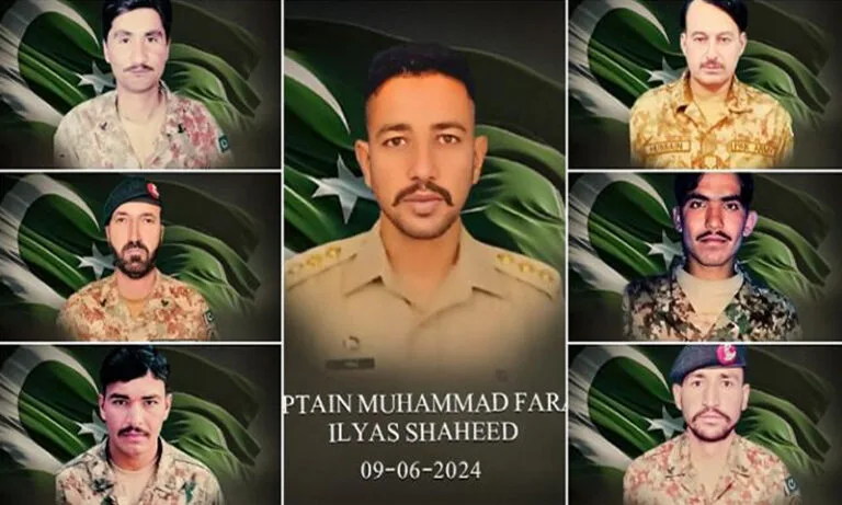 لکی مروت میں سکیورٹی فورسز کی گاڑی بارودی سرنگ ٹکرانے سے  7  جوان شہید