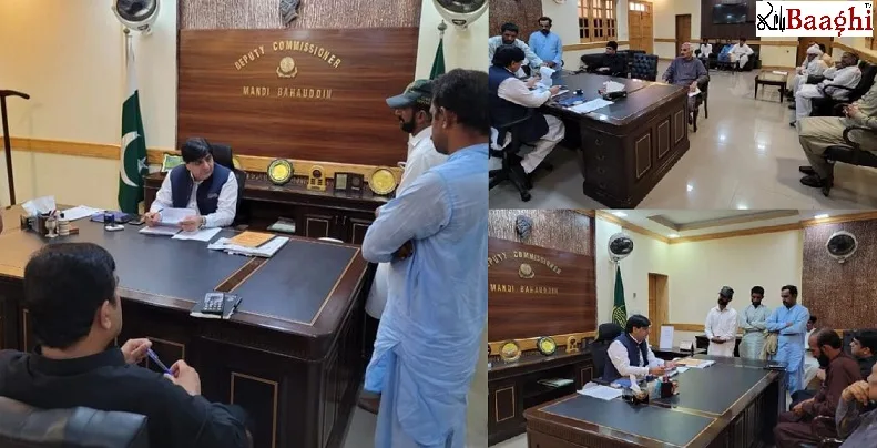 منڈی بہاؤالدین:ڈپٹی کمشنر کی روزانہ کی بنیاد پر کھلی کچہری،شہریوں کے مسائل سنےاور موقع احکامات