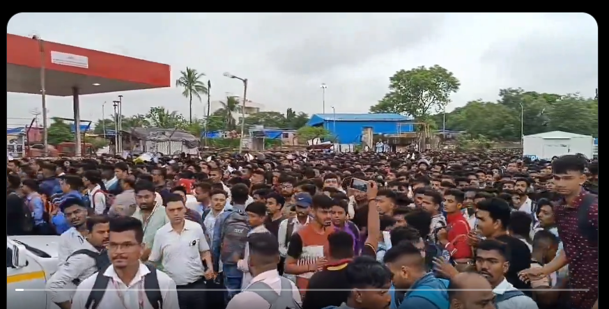 Mumbai's Kalina, look at the number of job seekers as Air India Airport Services Ltd announced walk-in interviews