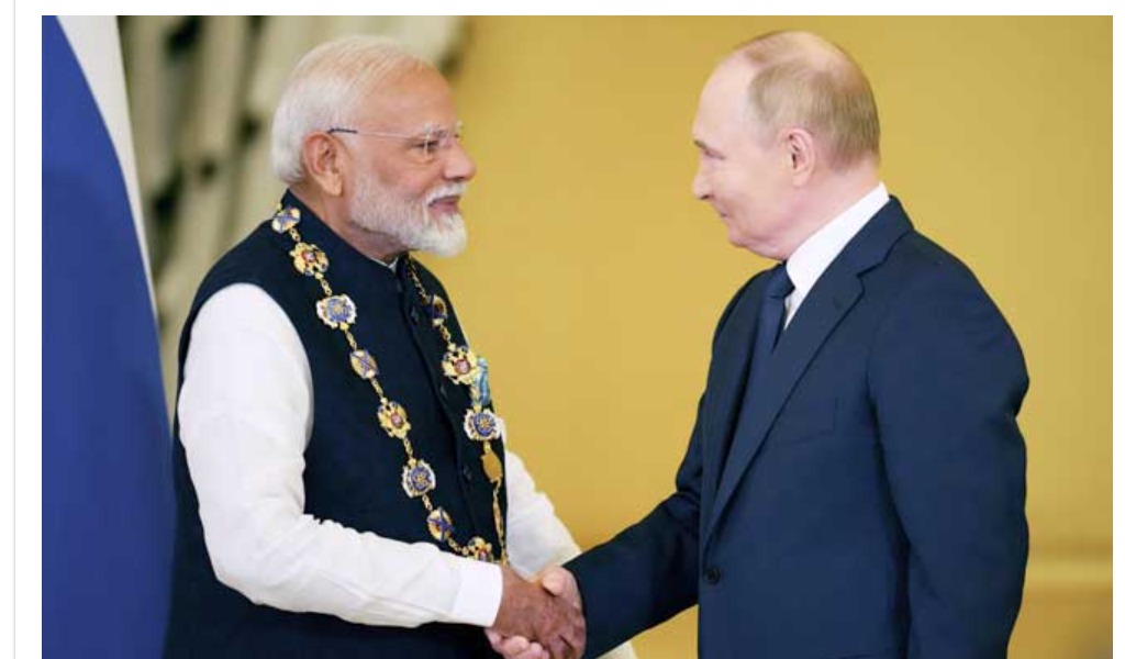 مودی ،پیوٹن رابطہ، اسٹریٹجک شراکت داری مزید مضبوط بنانے پر اتفاق