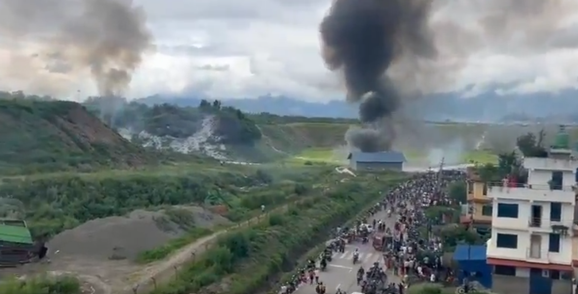 نیپال میں طیارہ تباہ،18 افراد کی موت