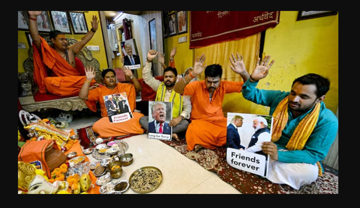 ٹرمپ کے لئے دہلی کے مندر میں دعائیہ تقریب