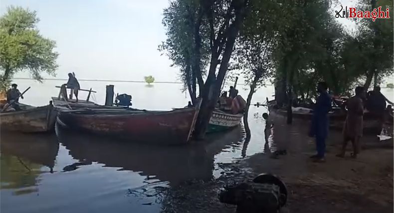 میہڑ : دریائے سندھ میں طغیانی  کئی گاؤں زیر آب