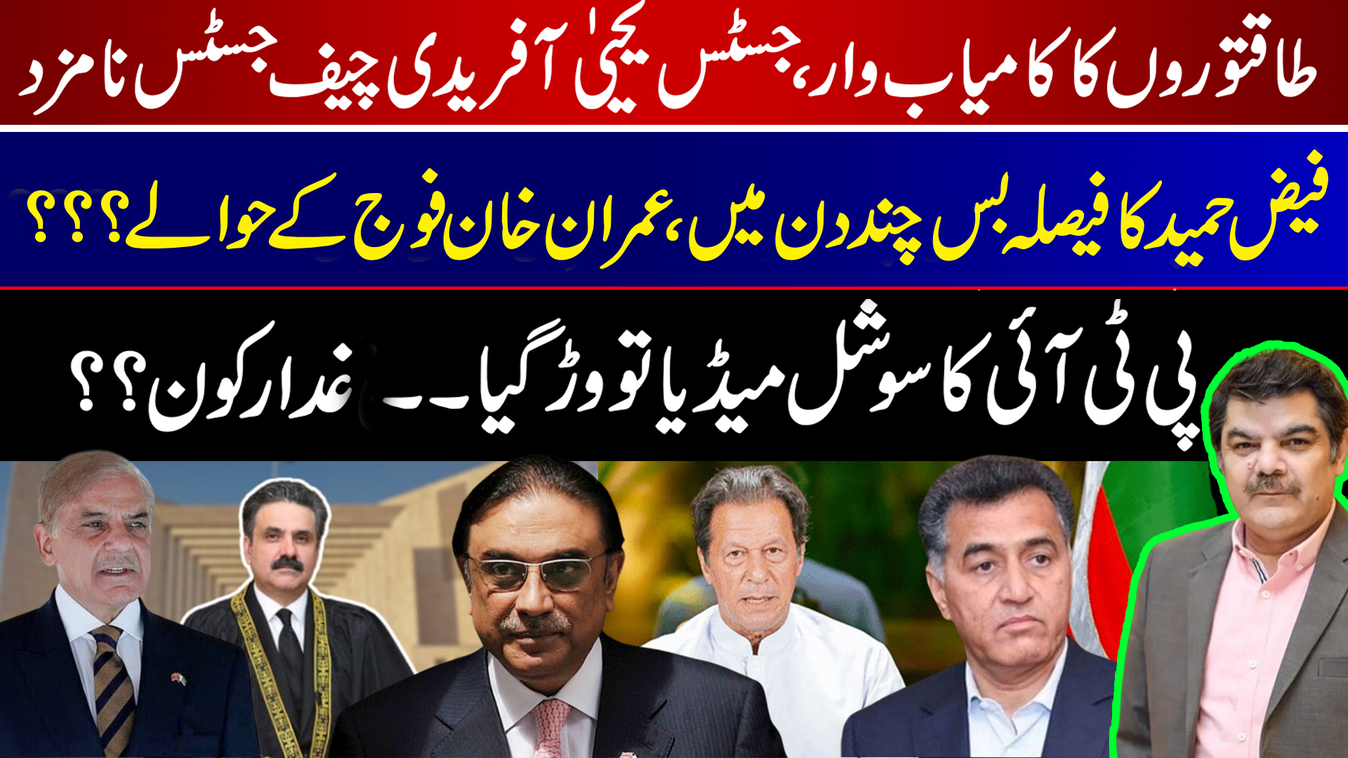 طاقتوروں کا وار کامیاب،یحییٰ آفریدی چیف جسٹس،فیض حمید کا فیصلہ چند دن میں