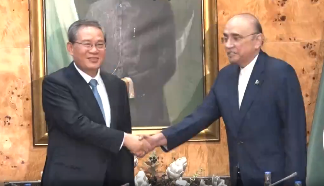 صدر سے چینی وزیراعظم کی ملاقات،پاکستان اور چین کا اسٹریٹجک تعاون مزید گہرا کرنے پر اتفاق