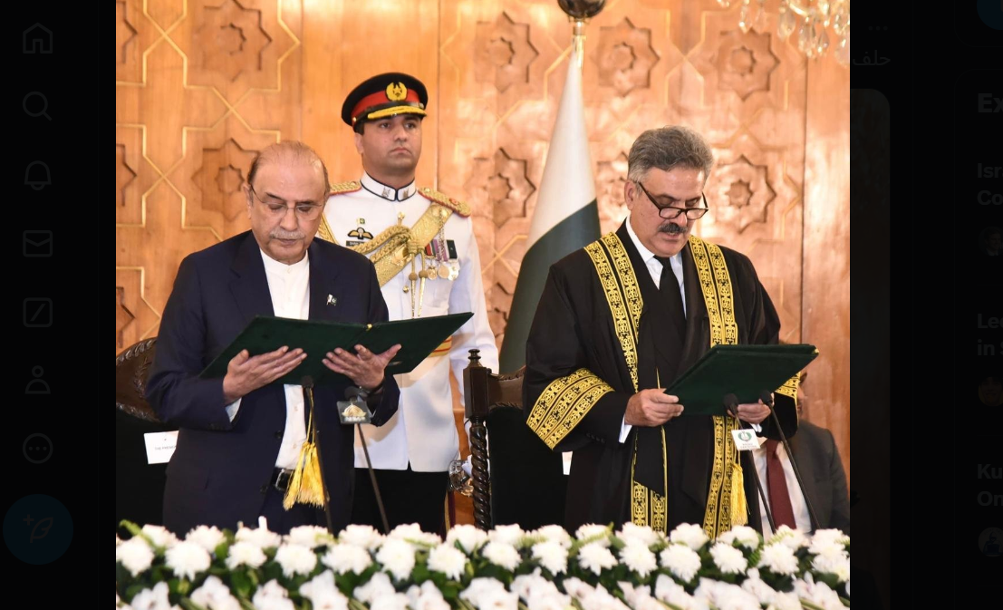 جسٹس یحییٰ آفریدی نے چیف جسٹس کے عہدے کا حلف اٹھا لیا