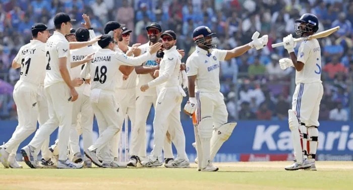 نیوزی لینڈنے بھارت کو تیسرے ٹیسٹ میں شکست دےکر وائٹ واش کردیا