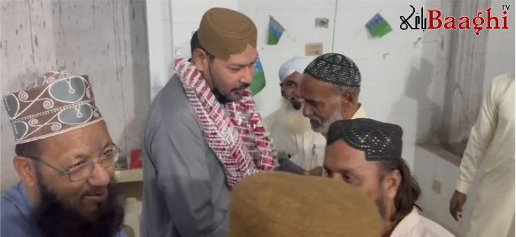 میرپورخاص:مسجد فیضان القرآن کے قریب پیور بلاک روڈ کی تکمیل پر حاجی محمد علی کے اعزاز میں تقریب