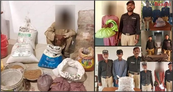 میرپورخاص: منشیات فروشوں اور جرائم پیشہ عناصر کے خلاف پولیس کریک ڈاؤن، 6 گرفتار