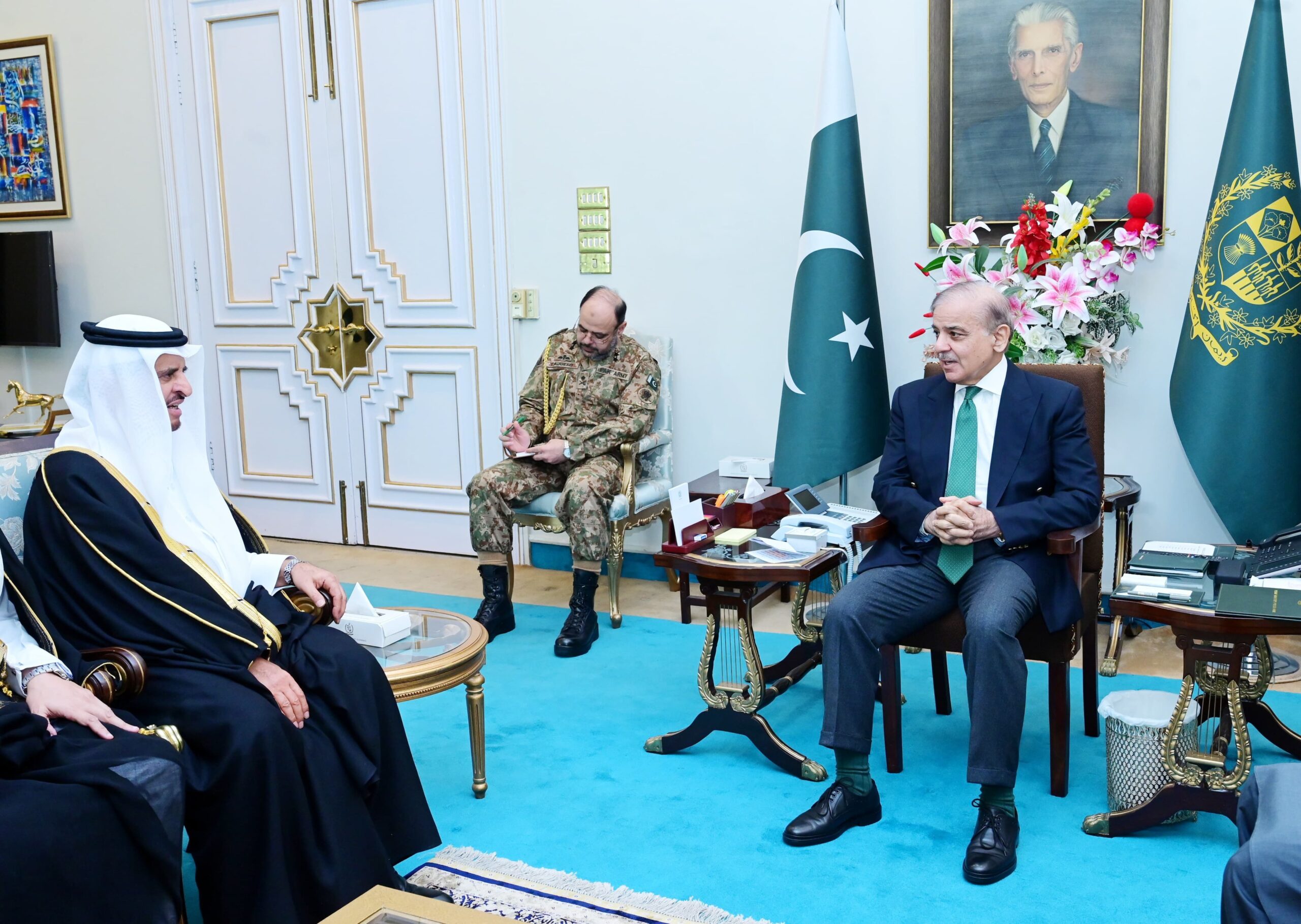 Deputy Interior Minister of Saudi Arabia H.E. Dr. Nasser bin Abdul Aziz Al Dawood calls on Prime Minister Muhammad Shehbaz Sharif