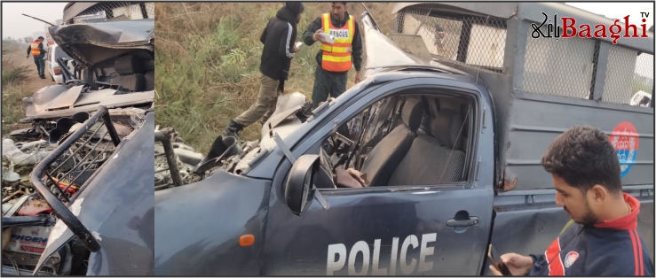 راجن پور پولیس کی گاڑی کی ٹرک سے ٹکر، دو اہلکار شہید، دو زخمی