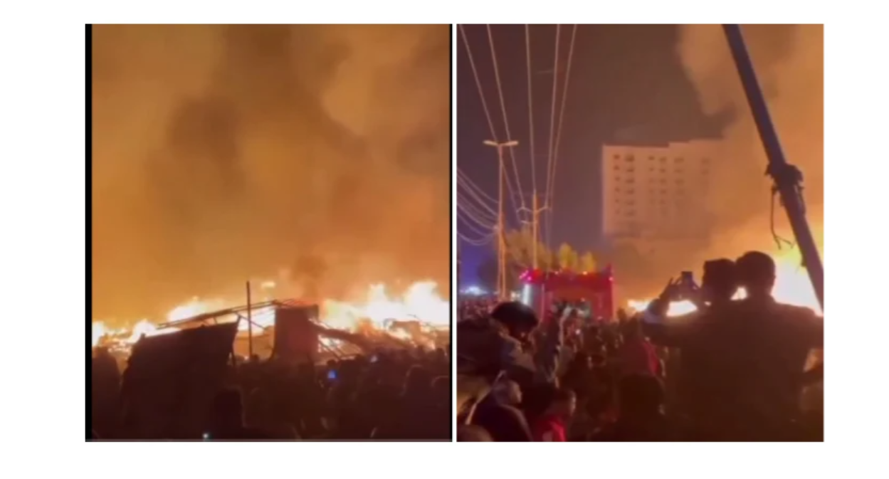 کراچی، فرنیچر مارکیٹ میں آگ ، 30 سے زائد دکانیں جل گئیں