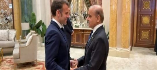 وزیراعظم کی فرانسی صدر سے اہم ملاقات، دو طرفہ تعلقات پر گفتگو