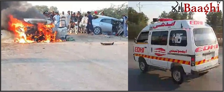 ٹھٹھہ: قومی شاہراہ پر حادثات، 6 افراد جاں بحق، 9 زخمی