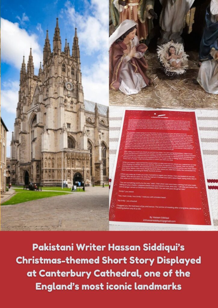 Pakistani Writer Hassan Siddiqui's Story Displayed at England's renowned Canterbury Cathedral 