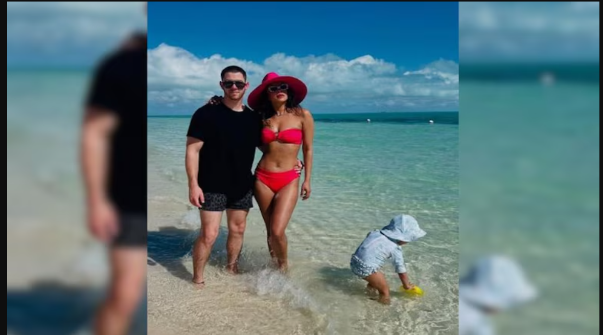 پریانکا چوپڑا اور نک جوناس کی ساحل پر رومانوی تصویر