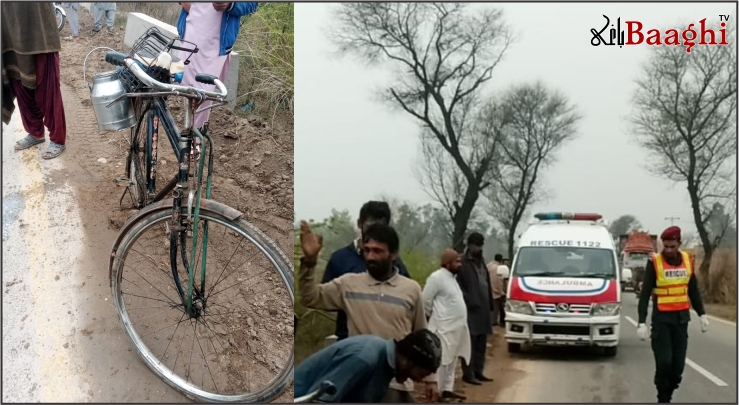 حافظ آباد: ڈمپر کی ٹکر سے سائیکل سوار جاں بحق، ڈرائیور فرار