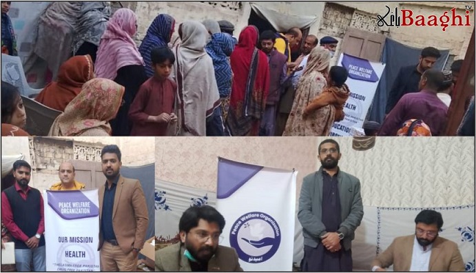 چنیوٹ: پیس ویلفیئر آرگنائزیشن کے زیرِ اہتمام فری میڈیکل کیمپ کا انعقاد