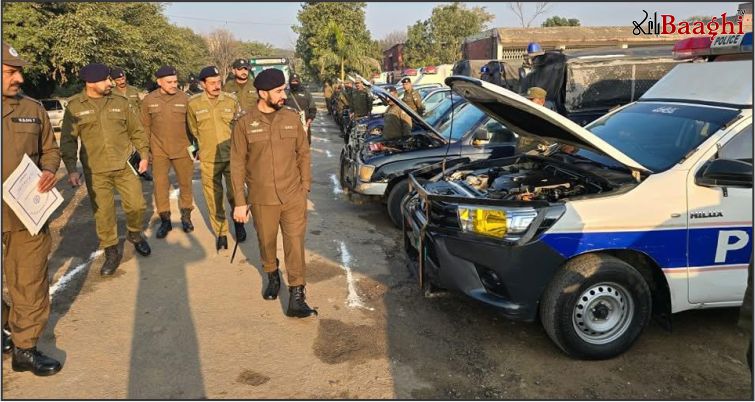 منڈی بہاؤالدین: پولیس کے ٹرن آؤٹ اور ڈسپلن کی بہتری کے لیے جنرل پریڈ کا انعقاد