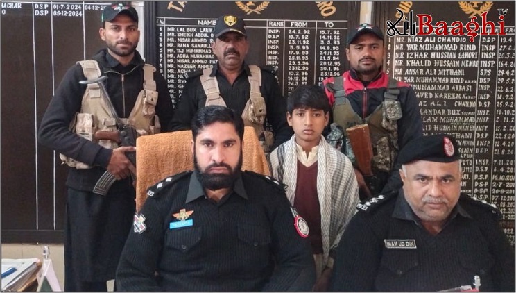 گھوٹکی پولیس کی کامیاب کارروائی، ساتویں جماعت کا مغوی بچہ بازیاب