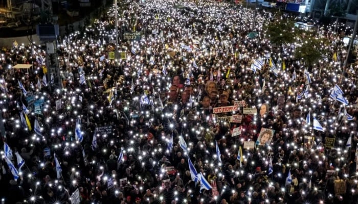 تل ابیب میں نیتن یاہو کیخلاف مظاہرے، استعفے کا مطالبہ